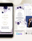 VIOLETTA Purple Wedding Video Invitation Template