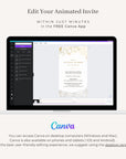 DORA Wedding Invitation Video Template - Ivory & Gold