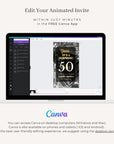 SPARKLE Video Birthday Invitation Silver