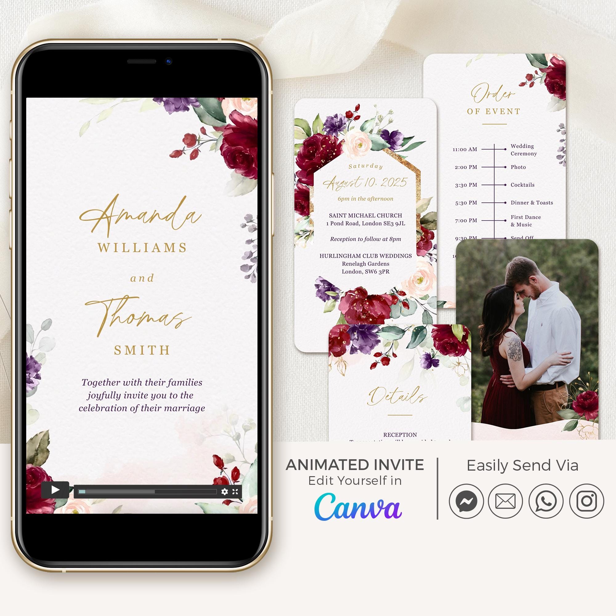 ROSSELLA Wedding Invitation Video Template