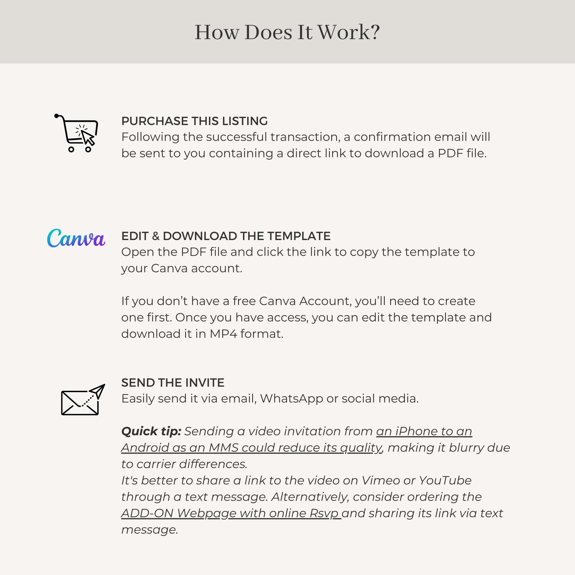 GIGLIOLA Wedding Invitation Video Template - Sage & Blush