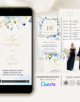 AZZURRA Dusty Blue Wedding Invitation Video Template
