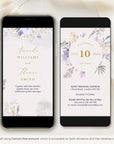 IRIS Purple Wedding Invitation Video Template