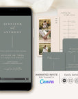 LAURA Wedding Invitation Video Template - Sage & Blush