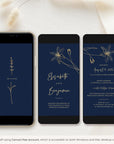 GIGLIOLA Wedding Invitation Video Template - Navy & Gold
