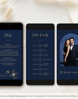 GIGLIOLA Wedding Invitation Video Template - Navy & Gold