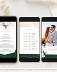 ANTEA Wedding Invitation Video Template - Blush & Emerald