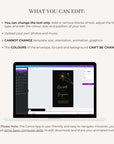 GIGLIOLA Wedding Invitation Video Template - Black & Gold