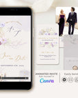 IRIS Purple Save the Date Video Template