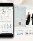 AZZURRA Dusty Blue Calendar Save the Date Video Template