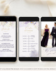 IRIS Purple Wedding Invitation Video Template