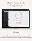 IRIS Purple Wedding Invitation Video Template