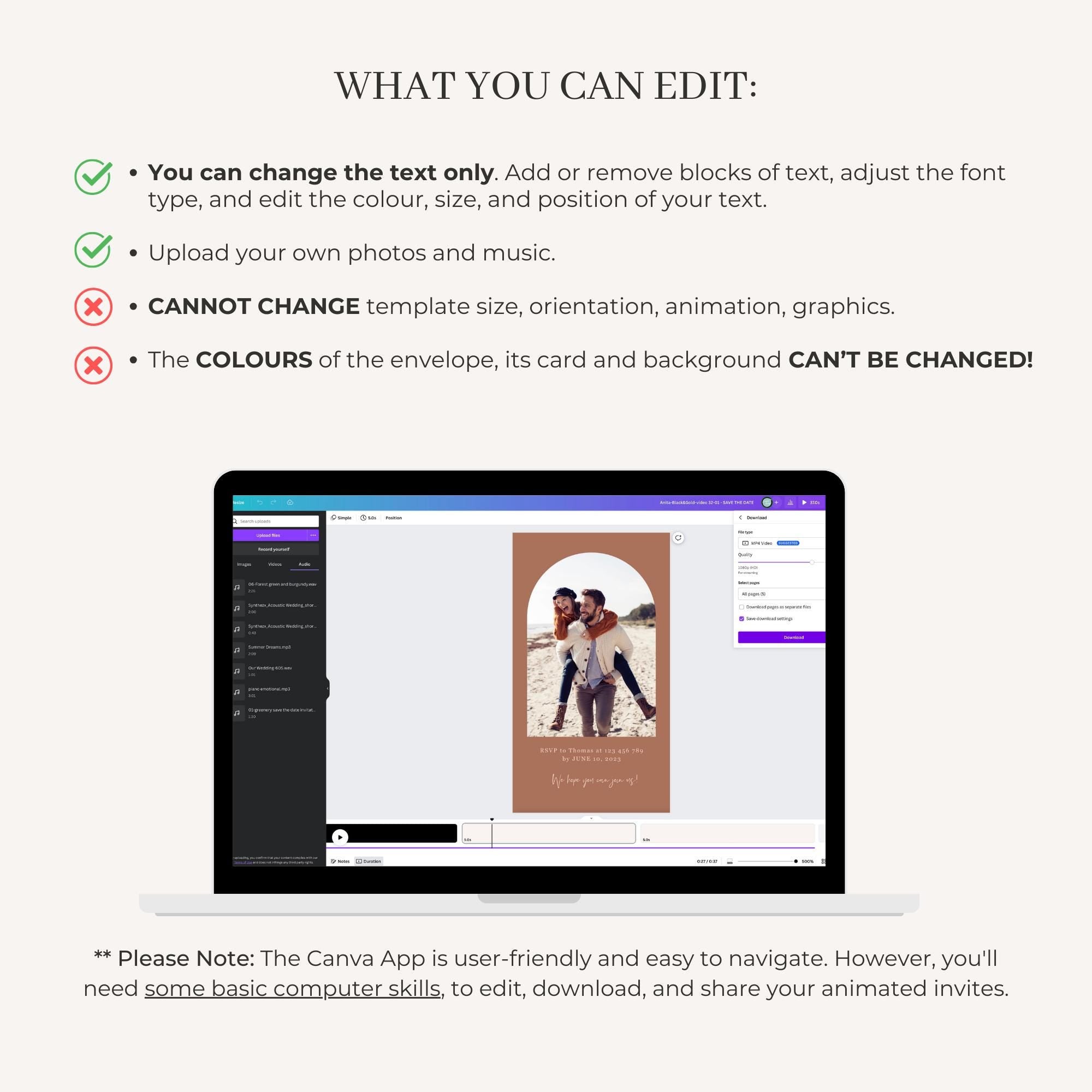 GIGLIOLA Wedding Invitation Video Template - Terracotta