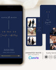 LAURA Save the Date Video Template - Blue Navy