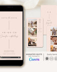 LAURA Save the Date Video Template - Blush Pink