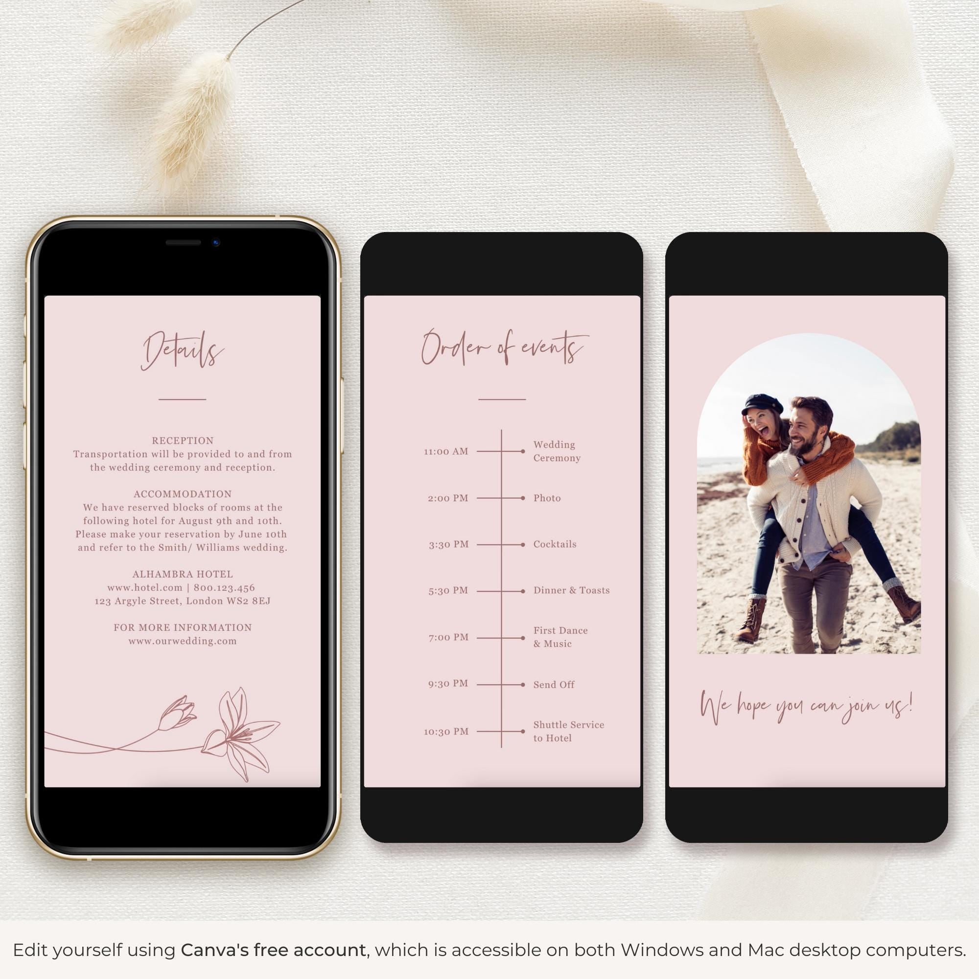 GIGLIOLA Wedding Invitation Video Template - Pink