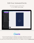 LAURA Save the Date Video Template - Blue Navy