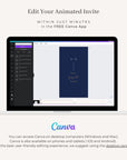 LAURA Wedding Invitation Video Template - Blue Navy
