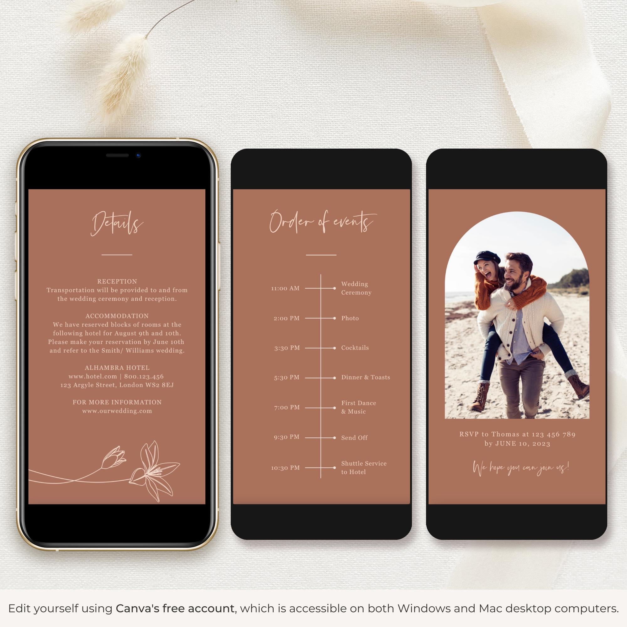 GIGLIOLA Wedding Invitation Video Template - Terracotta
