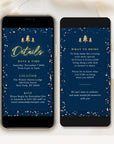 Christmas Tree Invitation Animated - Blue