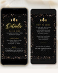 Christmas Tree Invitation Animated - Black