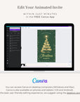 Christmas Tree Invitation Animated - Green