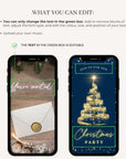 Christmas Tree Invitation Animated - Blue