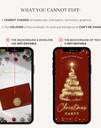Christmas Tree Invitation Animated - Red