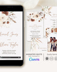 LAUREL Boho Wedding Invitation Video Template