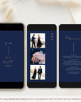 LAURA Wedding Invitation Video Template - Blue Navy