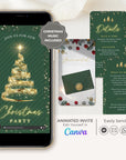 Christmas Tree Invitation Animated - Green