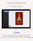 Christmas Tree Invitation Animated - Red