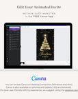 Christmas Tree Invitation Animated - Black