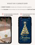 Christmas Tree Invitation Animated - Blue