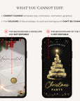 Christmas Tree Invitation Animated - Black