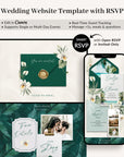 ISLA Tropical Wedding Website Template for Canva with RSVP