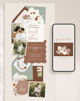 LAUREL Boho Online Digital Wedding Invitation with RSVP