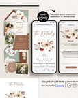LAUREL Boho Online Digital Wedding Invitation