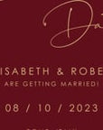 Anita Burgundy & Gold Save the Date Video Template