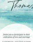 Ariel Beach Wedding invitation Video Template