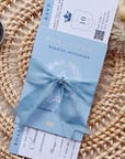 Dusty Blue Passport Wedding Invitation Template