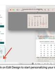 Modern Calendar Save the Date Digital Invitation