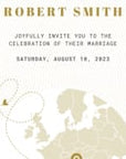 Passport Wedding Invitation Video Template - White & Gold