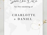 Sage Green Boarding Pass Save the Date Video Template