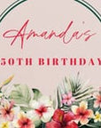 Tropical Floral Passport Birthday Invitation Video Template