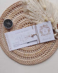 White & Gold Boarding Pass Save the Date Template
