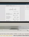 GAIA Forest Wedding Itinerary Template for Guest & Welcome Letter