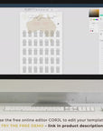 Alphabetical Seating Chart Template Travel Theme