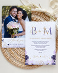 VIOLETTA Printable Wedding Thank You Card