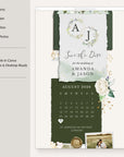 Rustic Online Digital Save the Date with Calendar